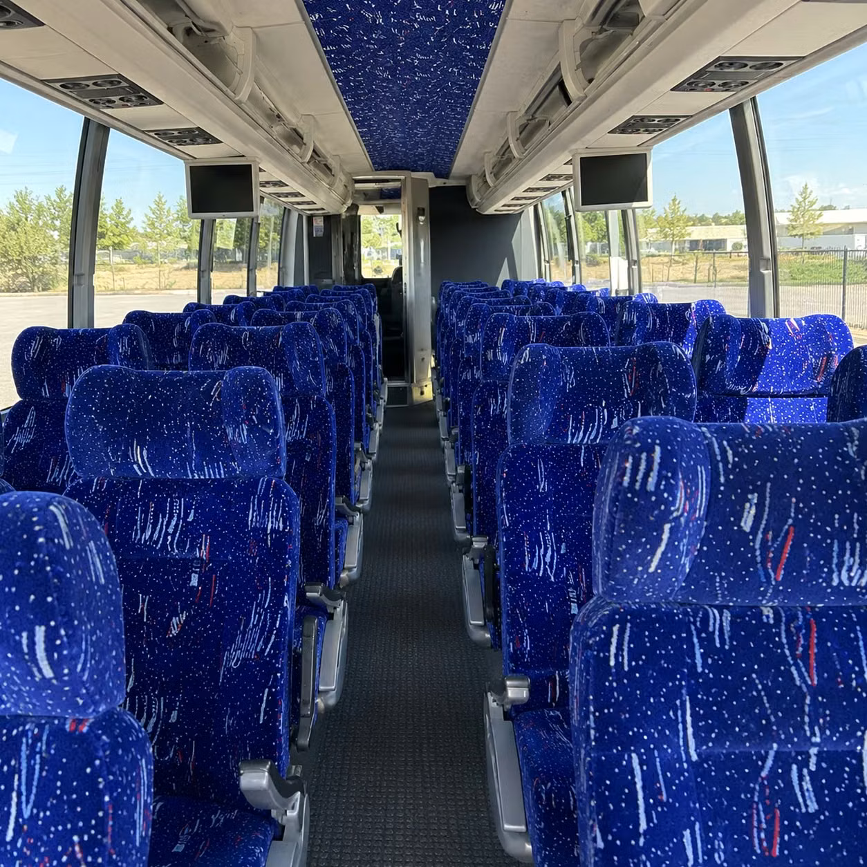 56 passenger charter bus interior